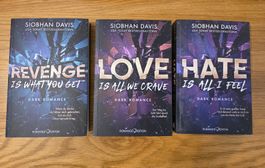 3 Bücher Siobhan Davis Dark Romance Serie, neuwertig