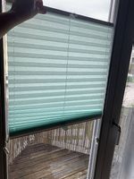 4 Plissé, Rollo, Storen, Sichtschutz hell-türkis für Fenster