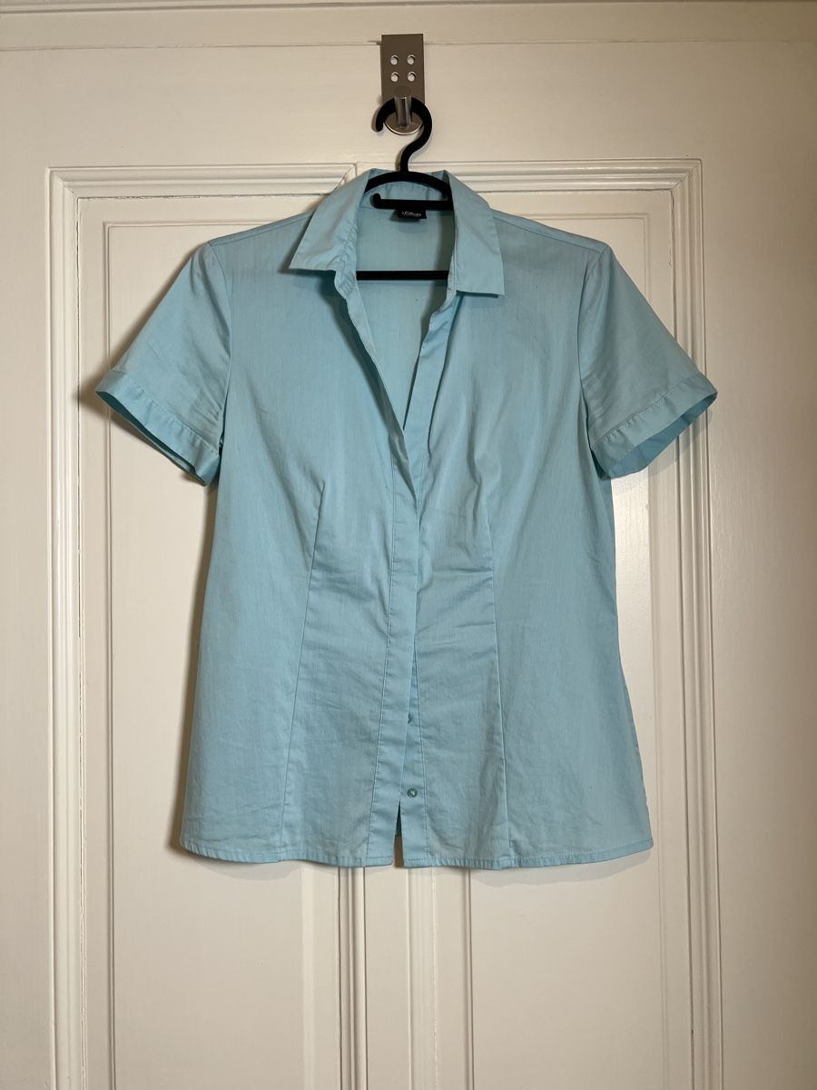 Lotti di vestiti: 3 Damen Shirt Bluse Cardigan hell- & blaugrün, türkis G. 36 – Usato da Basel venduto da gletscher69