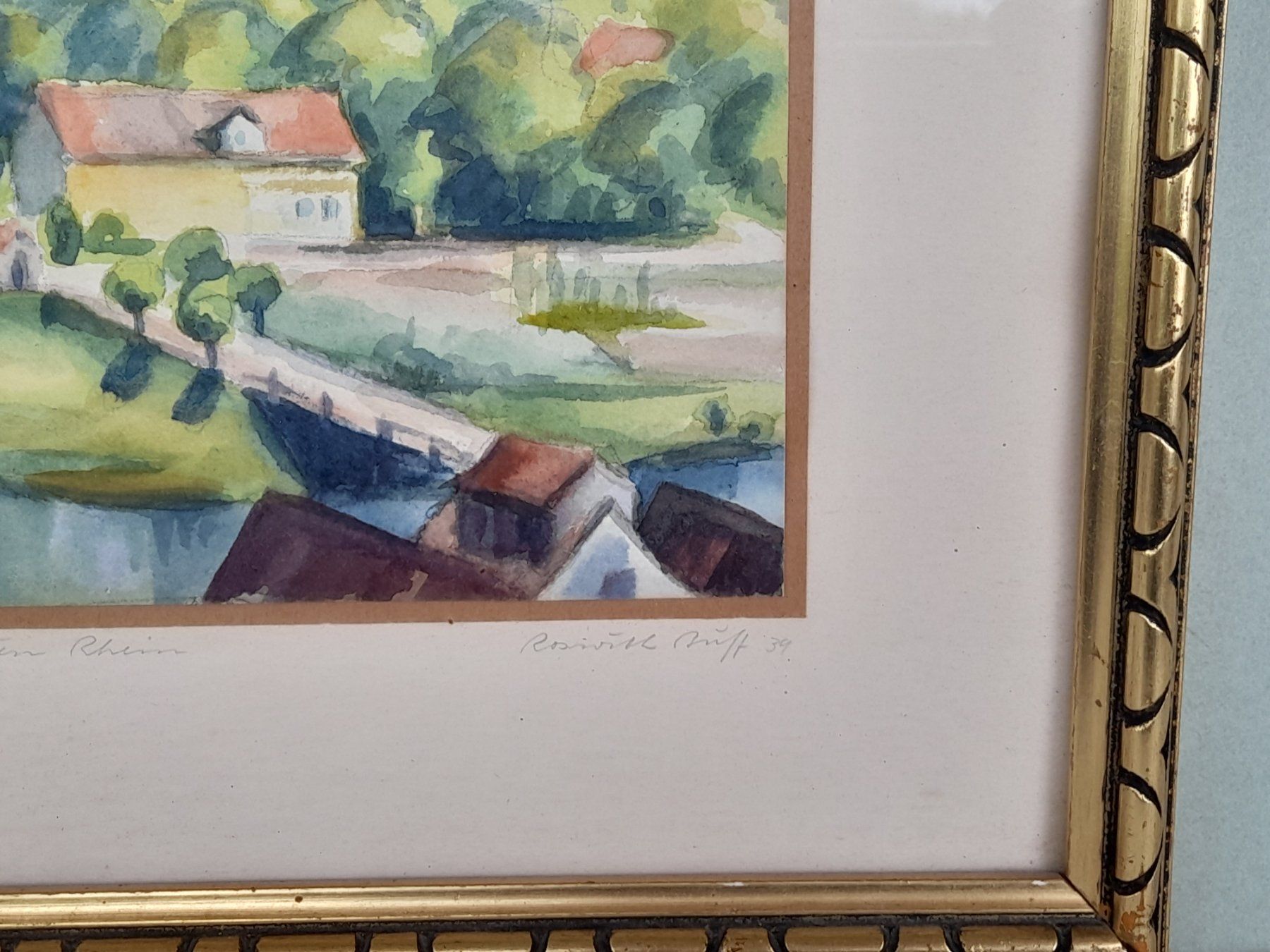 Dipinti: Aquarell " Am alten Rhein " – Usato da Thun venduto da Treff.....e 2