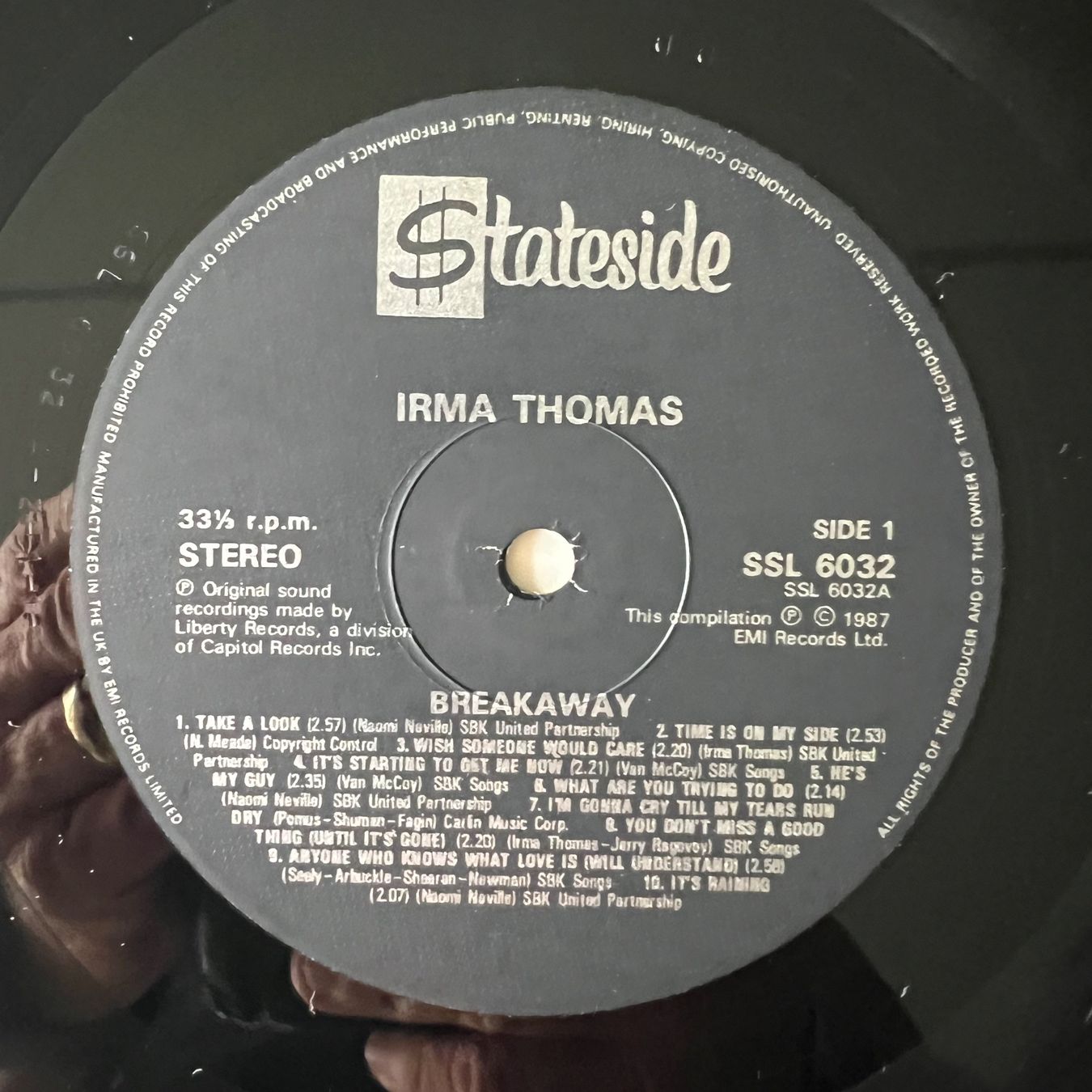 Vinyles: Irma Thomas - Breakaway / UK-Press. 1987 - TOP – D'occasion à Gais par soundcave57 2
