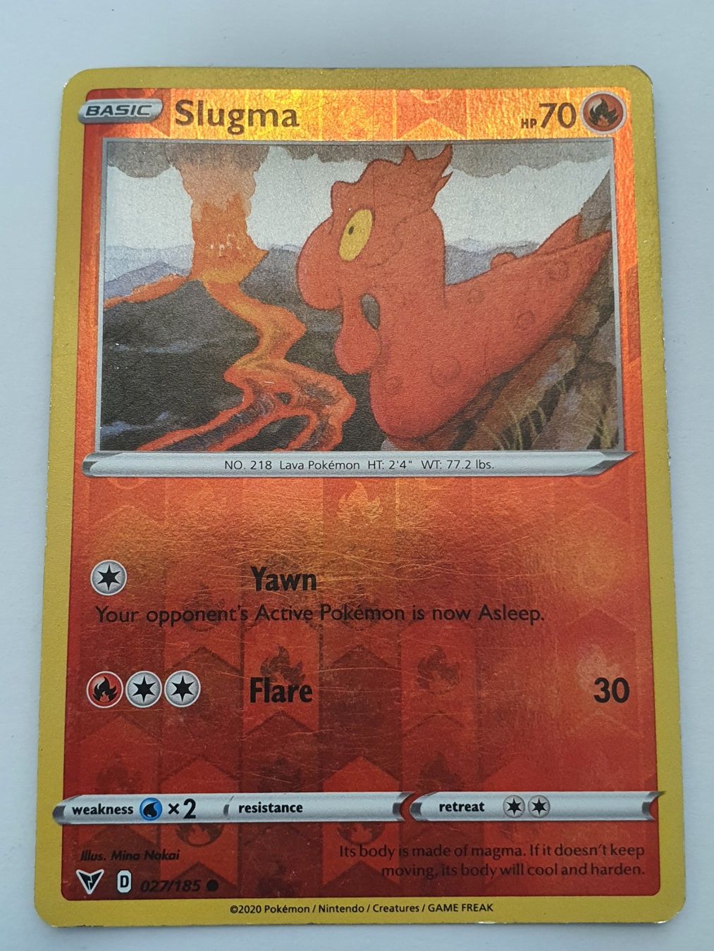 Pokémon Carte collezionabili: Slugma / 2020 Pokémon / Reverse Holo – Usato da Oberdorf BL venduto da BaldenEagle