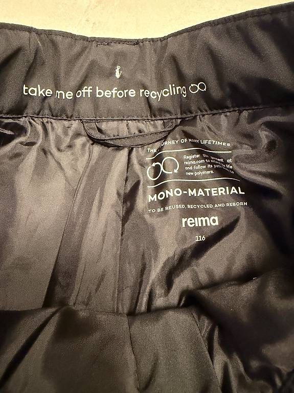 Hosen: Reima Tec Schneehose, Unisex, schwarz, 110 – Gebraucht aus Wilen b. Wil von carpediem25 4