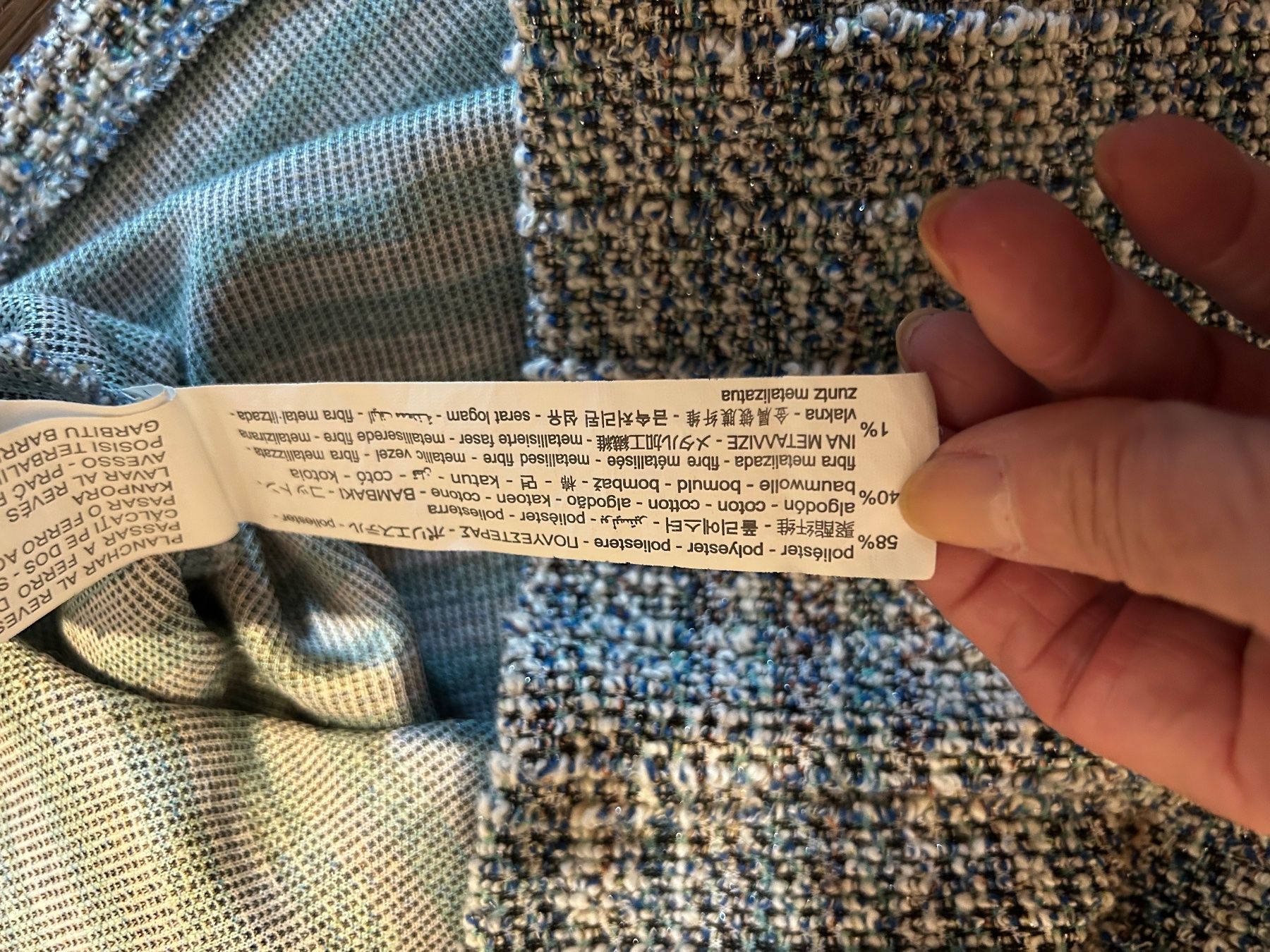 Zara Top: Zara Pulli kurz blautöne und Perlen – Usato da Scherz venduto da Mandarine8 3