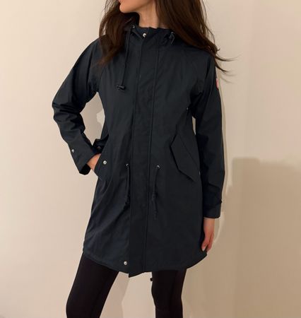 Derbe Raincoat - Size 36 - Navy with Lifebuoy Lining.