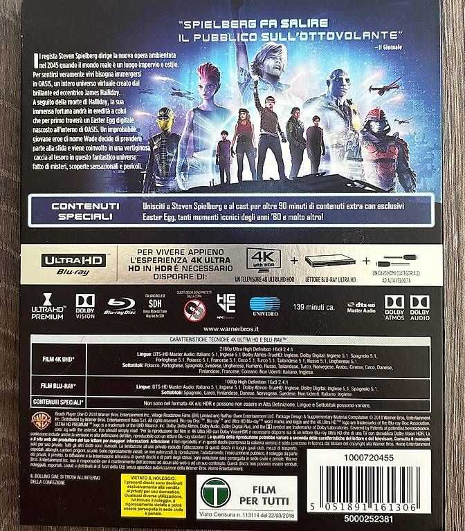 Alle DVDs: Ready Player One 4K UHD Bluray  – Gebraucht aus Winterthur von Geilotime 1