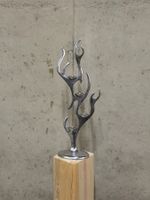 Space Age Chrome Candleholder / Kerzenhalter