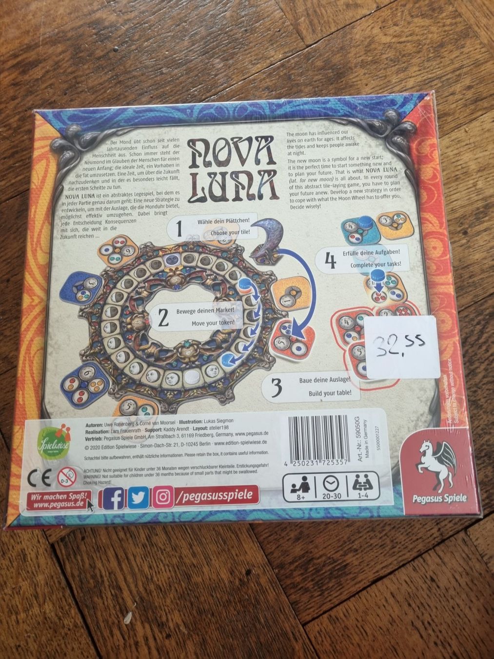 Pegasus Spiele Giochi: Nova Luna Jeu de société Neuf – Nuovo e nell'imballaggio originale da Fribourg venduto da jarmilka 1