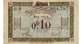 Frankreich 0.10 Francs Serie B 1923 SS+
