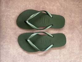 Havaianas Flip-Flops Gr. 35/36 Dunkelgrün Sommer 👍