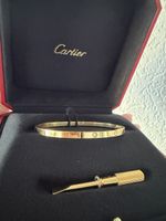 CARTIER, BRACELET LOVE, PETIT MODÈLE, 6 DIAMANTS, Taille 18