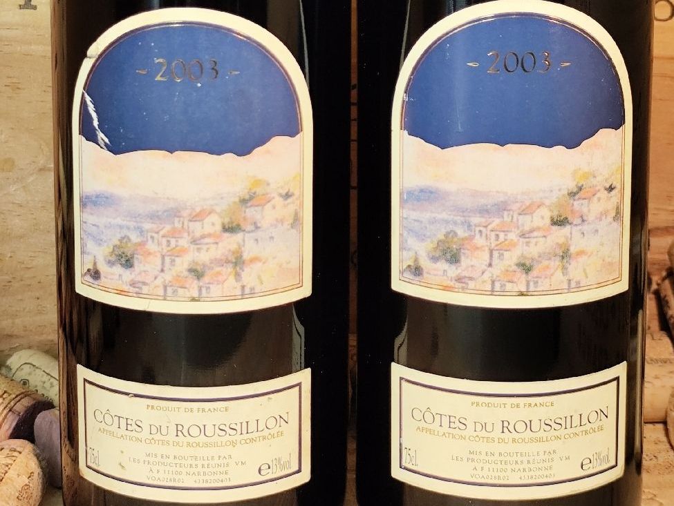 Wein: 2x2003 Côtes du Roussillon – Neu und originalverpackt aus Büsserach von Vintage-vins