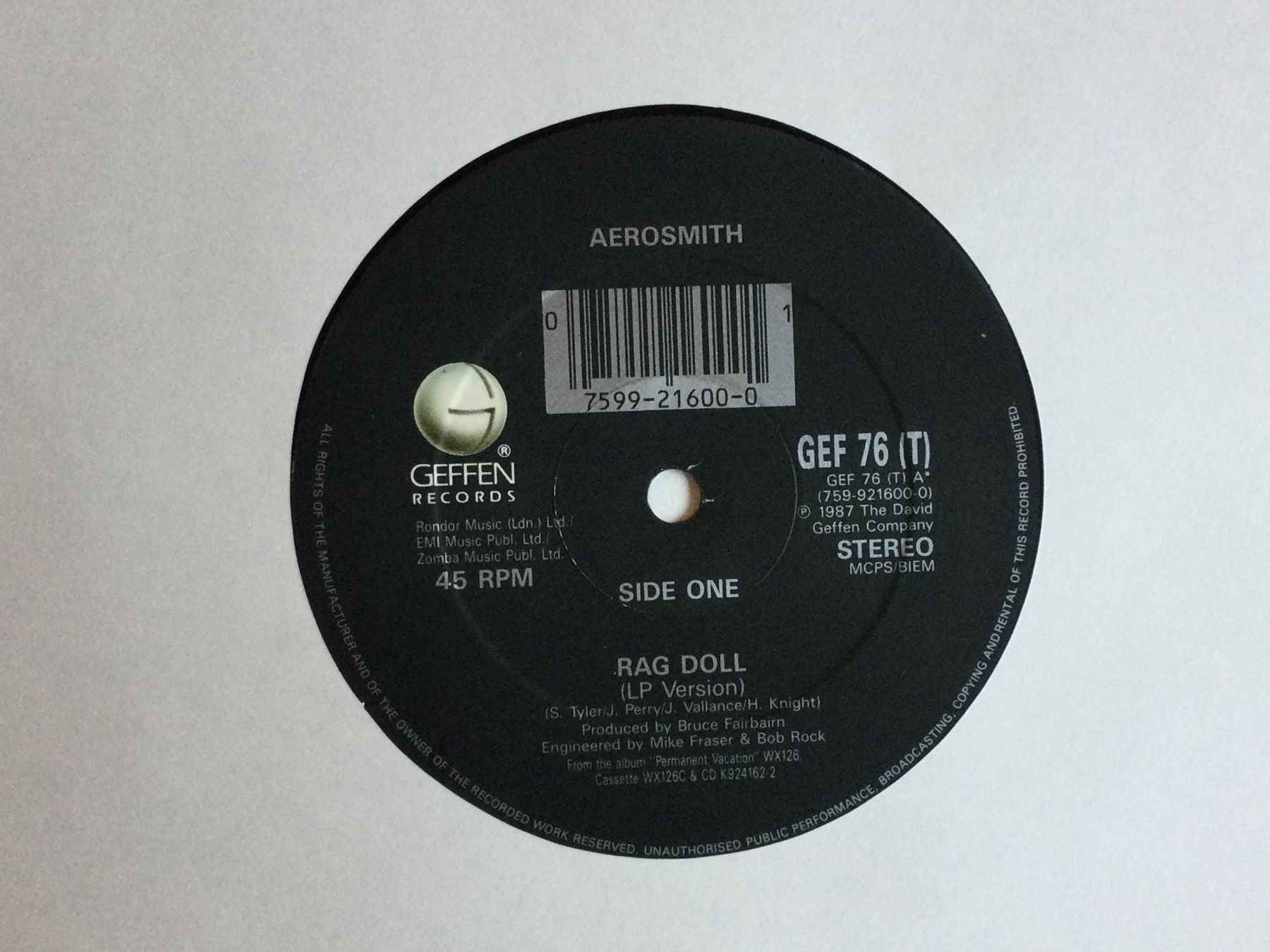 Dischi in vinile: Aerosmith Maxi-Single - Rag Doll – Usato da Gutenswil venduto da Hamzian 2