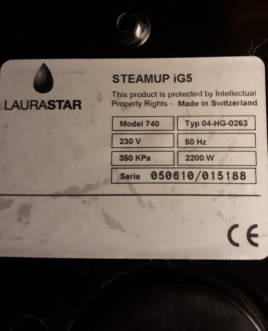 Laurastar Fers à repasser: Station vapeur Laurastar iG-5 défectueuse – Défectueux à Gorgier par paondenuit 5