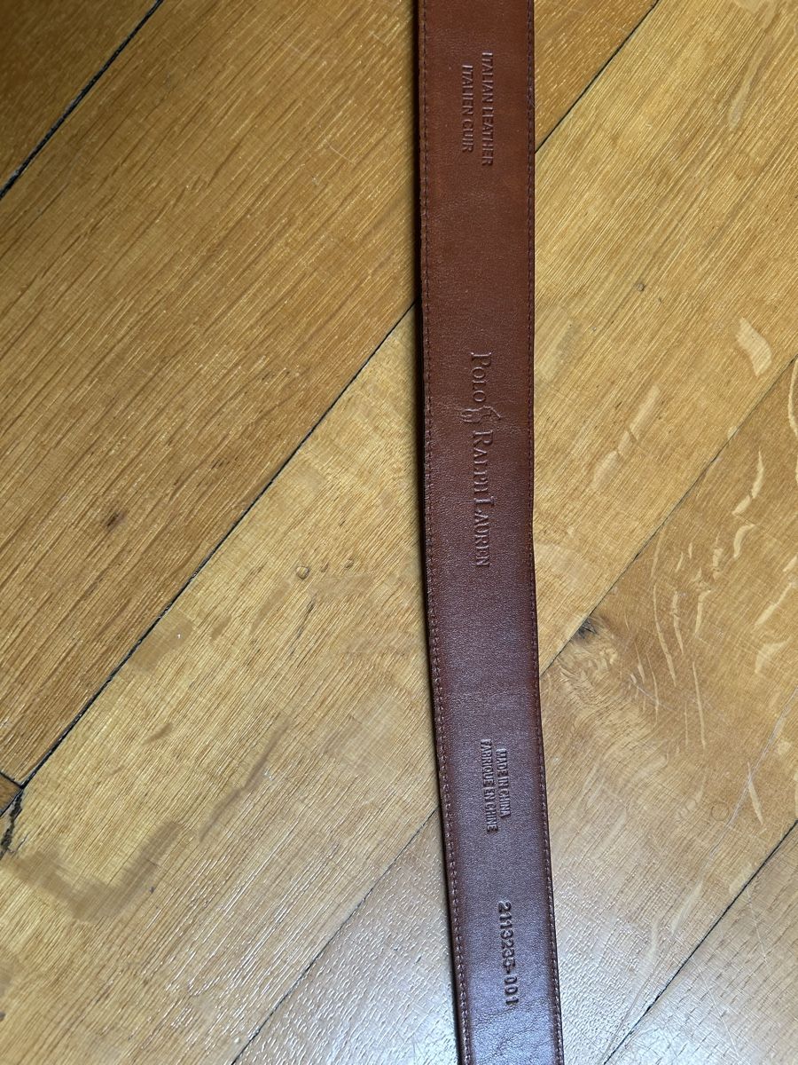 Gürtel: Ralph Lauren Leather Belt, Silver, Size 34/85 Black – Gebraucht aus Lausanne von dre_th8k 3