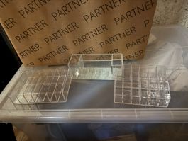 Set of 3 Makeup Organizers Transparent Used