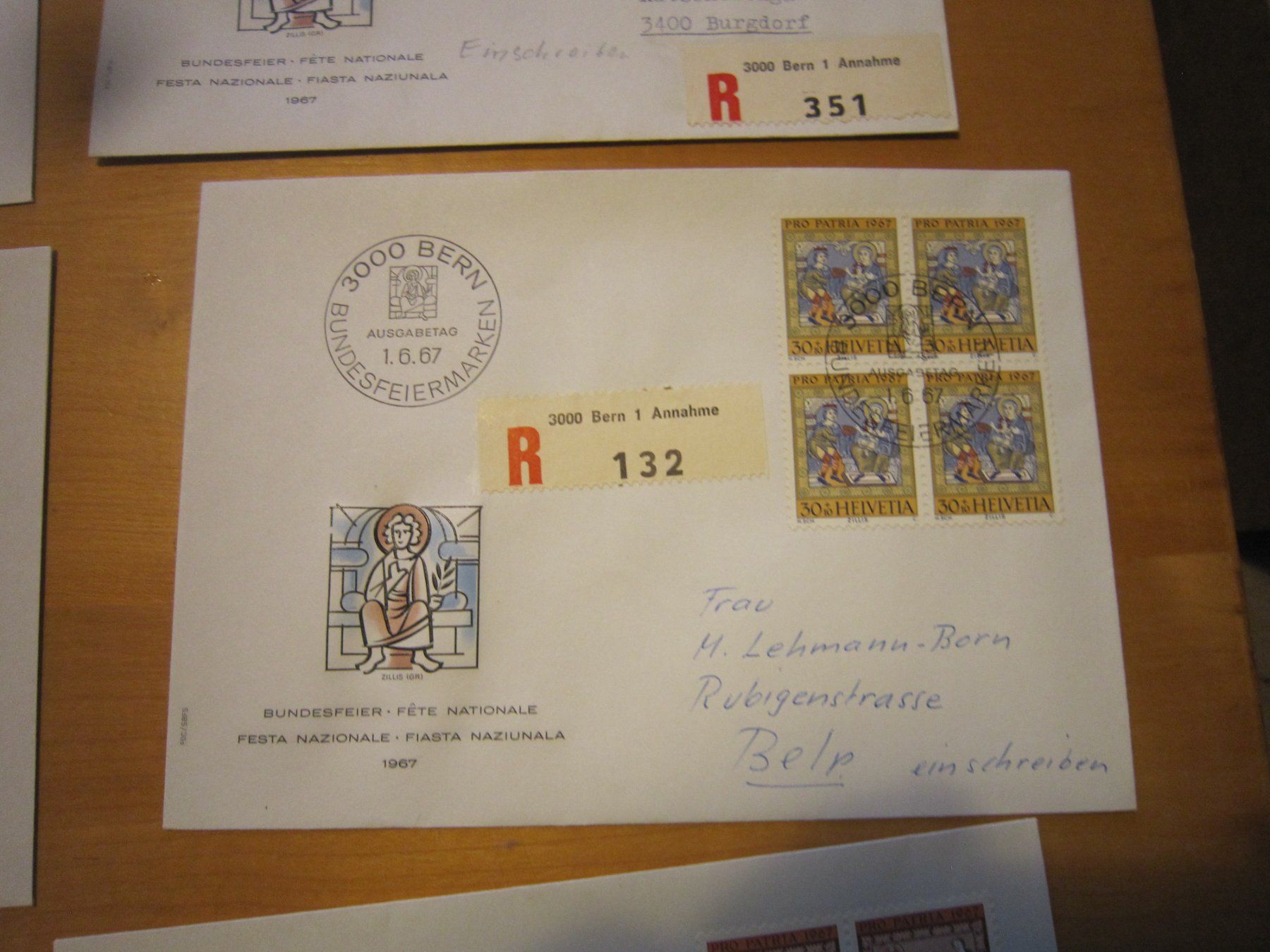 Tutti i francobolli: PP 1967 FDC Serie und 4er – Usato da Gordola venduto da Polentaefung 2