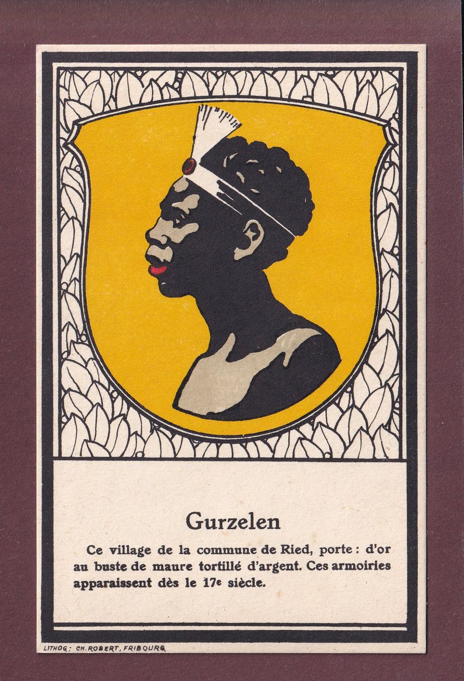 Ansichtskarten: GURZELEN - Blason – Gebraucht aus Pully von nicecards