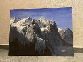 Original Mountain Painting, Acrylic on Canvas