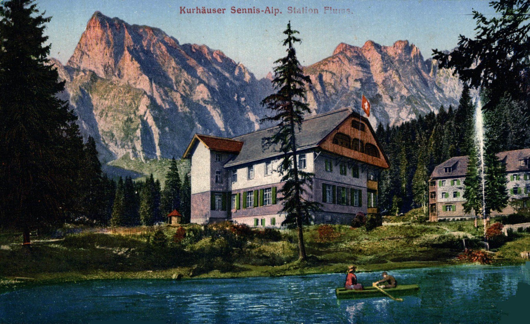 Cartes postales: Kurhäuser Sennis-Alp. Station Flums – D'occasion à Bronschhofen par Astore