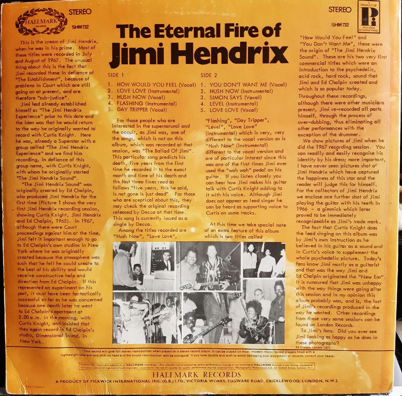 Dischi in vinile: Jimi Hendrix Schallplatte - The Eternal Fire – Usato da Frick venduto da kyb_yq8h 1