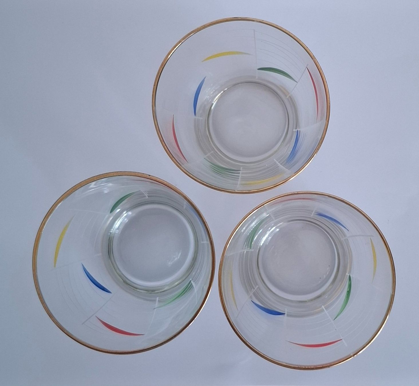 Bicchieri: 3 Trinkgläser mit Golddekor ca. 1960 – Usato da Rothrist venduto da Clanx 1