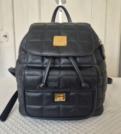 MCM Rucksack aus geprägtem Leder, Made in Germany
