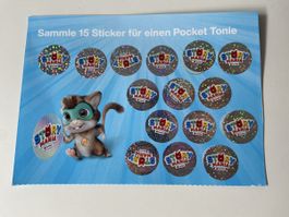 1 volle Karte = 15 Sticker Migros Mania Story Tonie