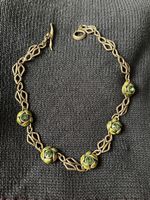 Taratata Designer-Halskette – Blüten/Kristalle Vintage-Stiel