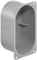 Hohlwanddose HSB Basic 2×1 grau, 64×120×50mm, mit Flansch