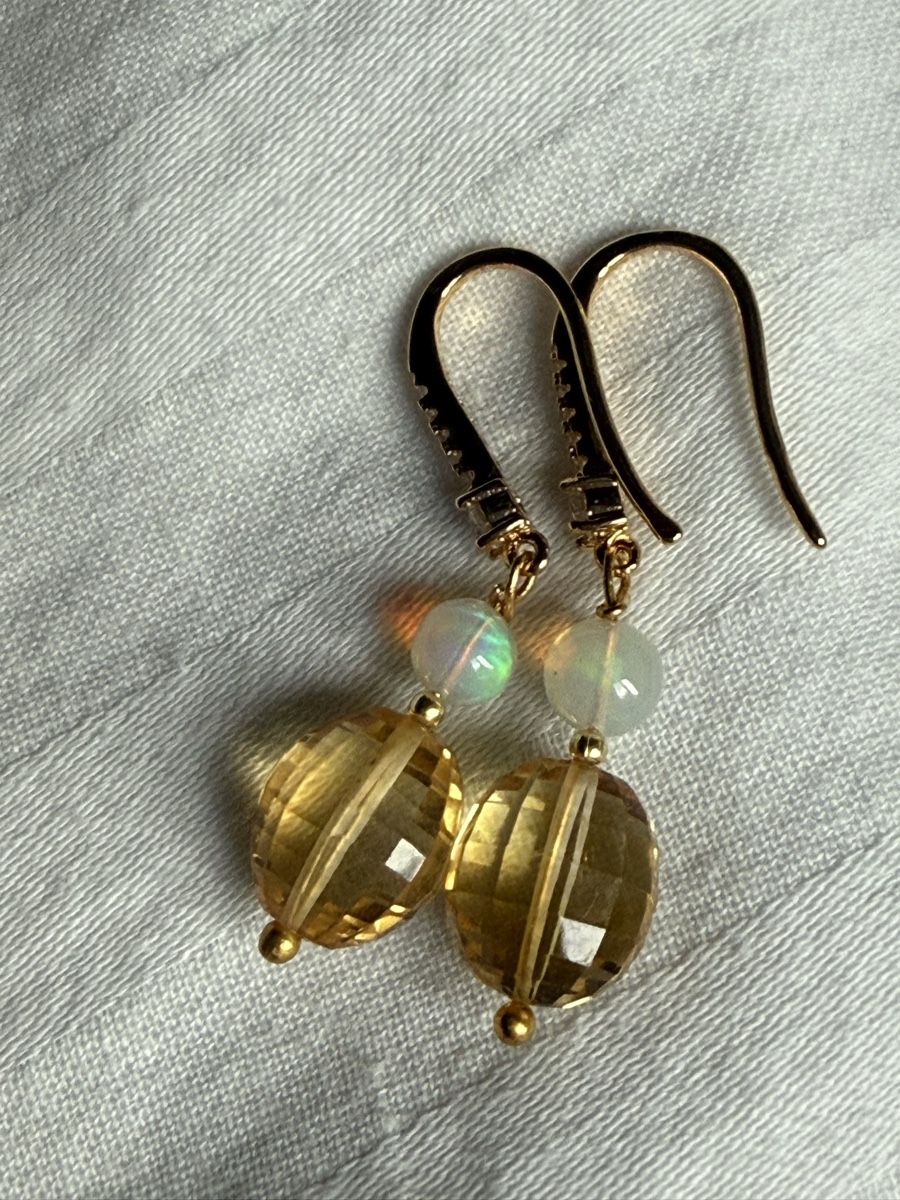 Orecchini pendenti & Orecchini a lobo: Wunderschöne, unikate Opal, Citrin Ohrringe NEU – Nuovo e nell'imballaggio originale da Basel venduto da Chili007 6