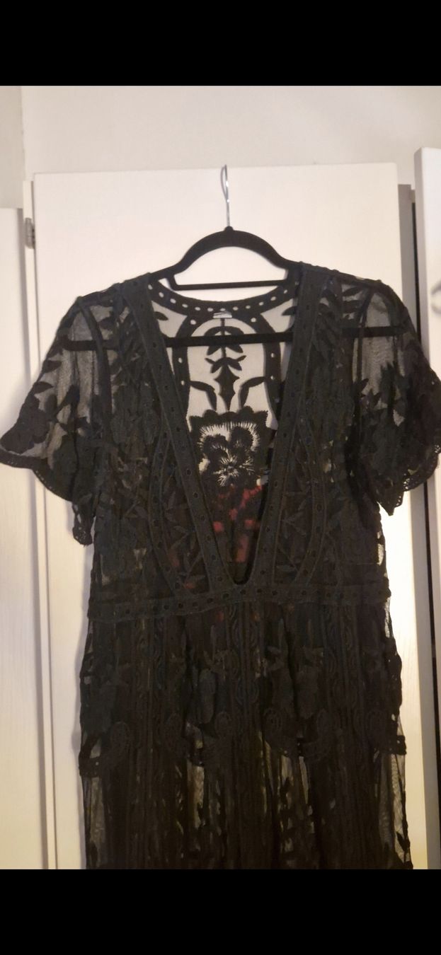 Vestiti: Schwarzes Spitzenkleid lang Grösse M – Usato da Bubendorf venduto da ang_b829 2