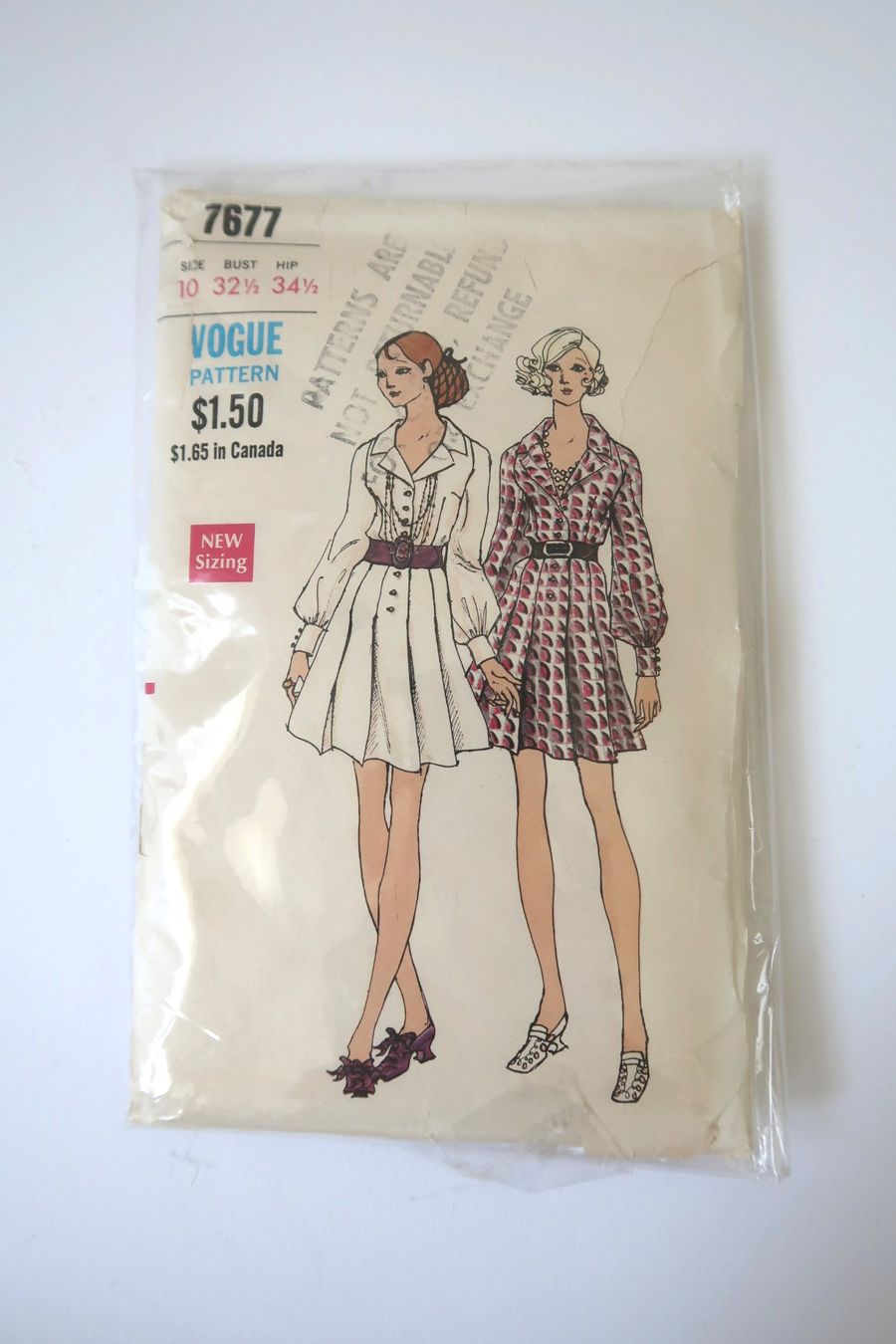 Cartamodelli: Patron vintage VOGUE 7677 Taille 10 – Usato da Champlan venduto da Cjayretro