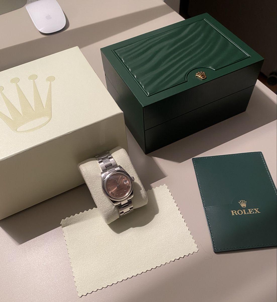 Rolex Orologi: Authentic Ladies Rolex Datejust Pink Dial - Pristine! – Nuovo (secondo la descrizione) da Herrliberg venduto da non_5qdb 9