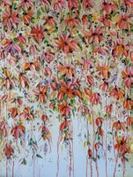 Tableau floral texturé - Peinture originale unique💐🌸