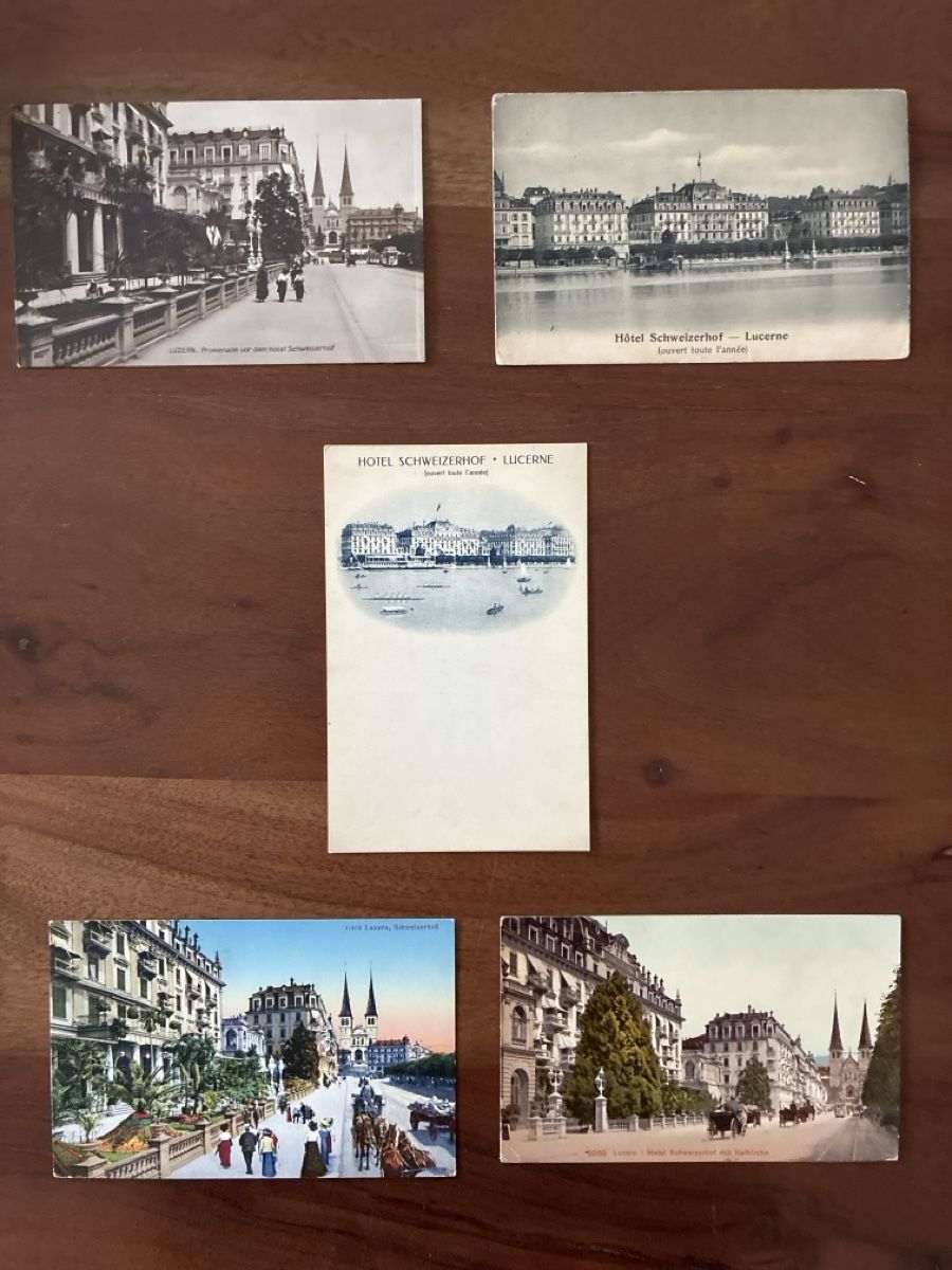 Cartoline postali: 10 Ansichtskarten Schweiz Luzern Schweizerhof Quai LU – Usato da Oftringen venduto da Cla.vD.74 2
