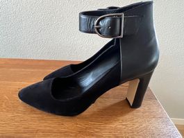 Max Mara Milano, Echt Leder Pumps, Schwarz, Grösse 38