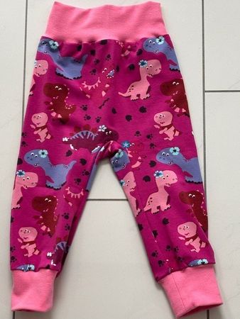 Dinosaurier Pumphose Mitwachshose Gr. 80/86 Neu