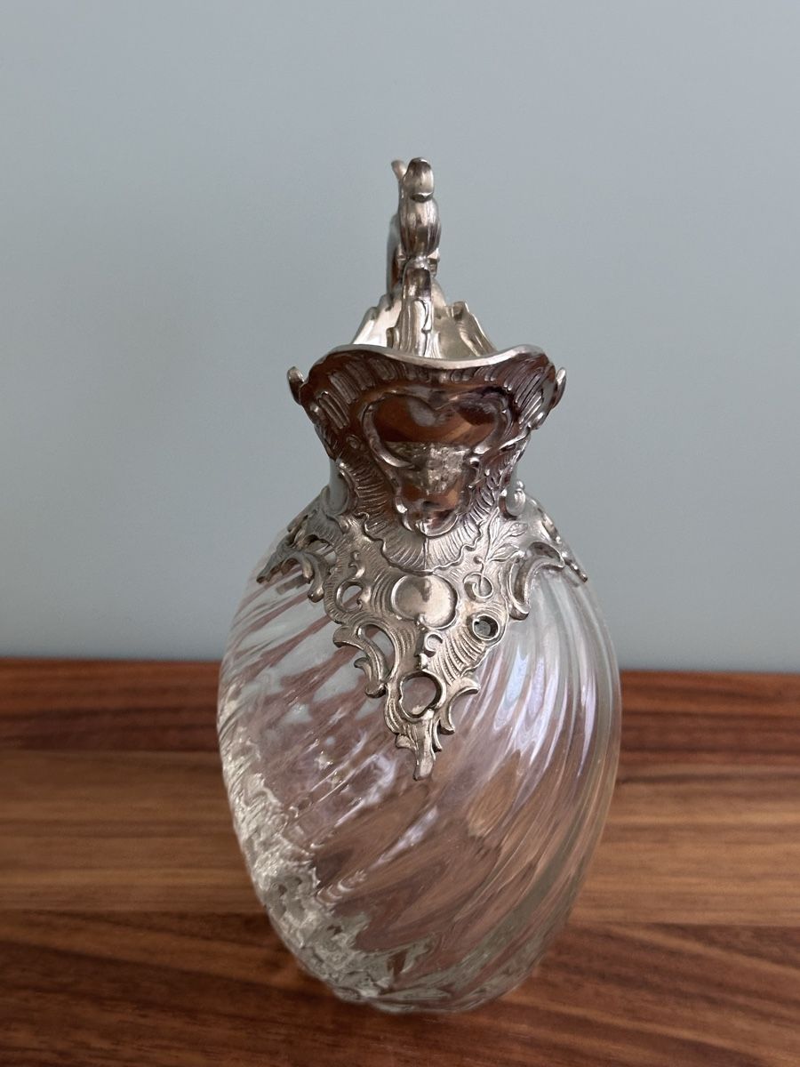 Caraffe: Antique Silver-Plated and Glass Jug – Usato da Zürich venduto da Ddechkovd 1