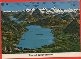 THUN Panorama mit Thunersee und Berner Oberland