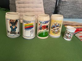 4 Münchner Oktoberfestkrüge+ 1Tasse