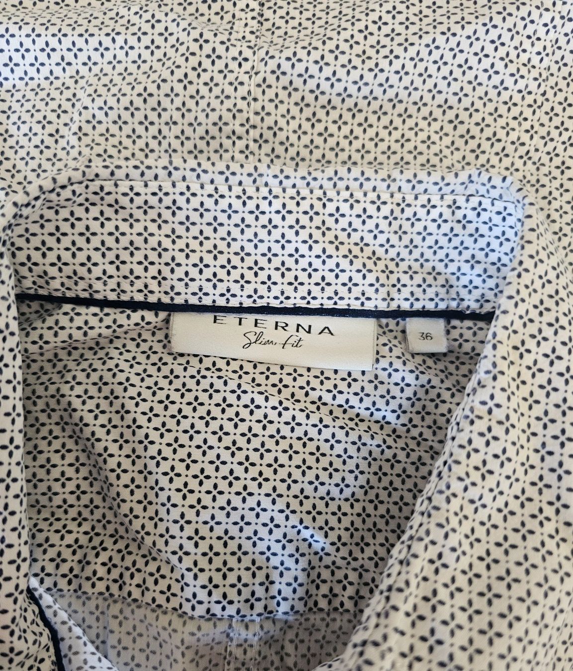 Eterna Blusen: Eterna Bluse Gr. 36 weiss gemustert Stretch Baumwolle – Neu (gemäss Beschreibung) aus Füllinsdorf von Sunnebliemli7 2