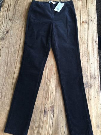 Neu Rosamunde schwarze Hose Damen Gr. 38 wie Samt, Baumwolle