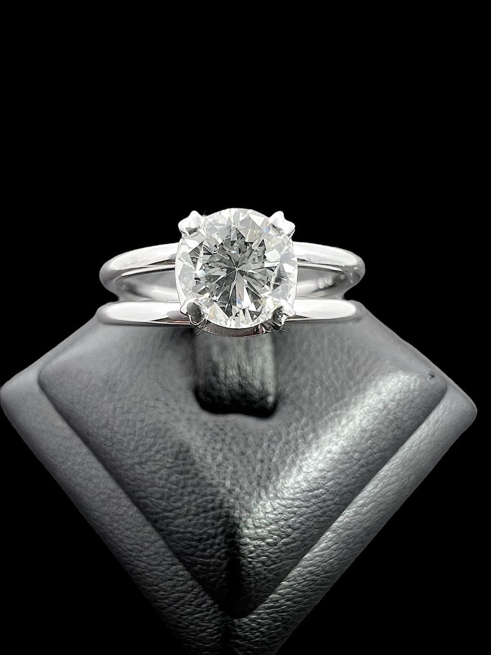 Anelli: Beautiful 0.73c Solitaire 18k White Gold Ring size 54 – Usato da Morges venduto da 24time 5