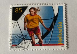 Nr. 1228 FUSSBALLERIN GESTEMPELT 2007   Siehe Original Fotos