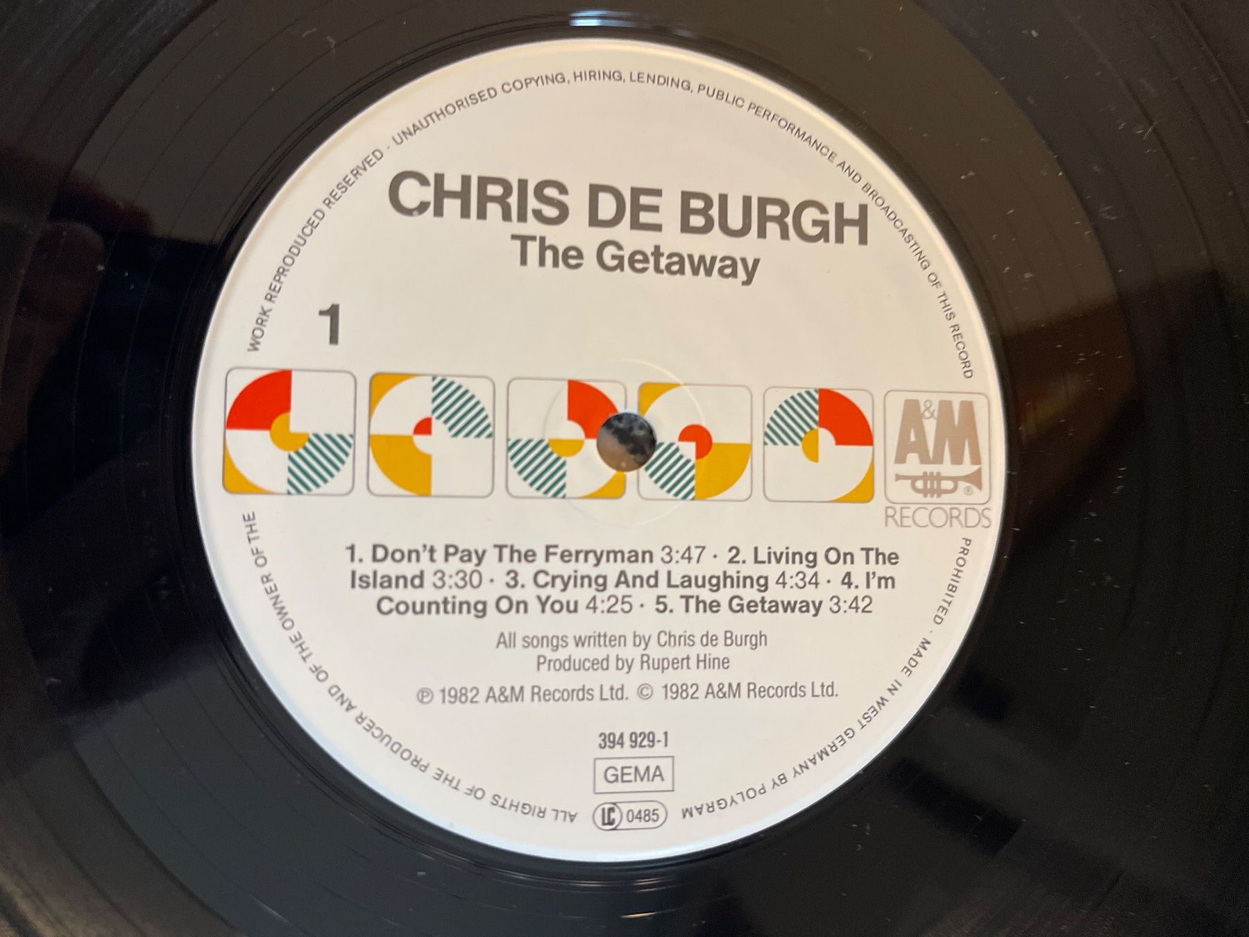 Dischi in vinile: A481/Chris de Burgh - The Getaway – Usato da Frutigen venduto da Philippe_jsp 2