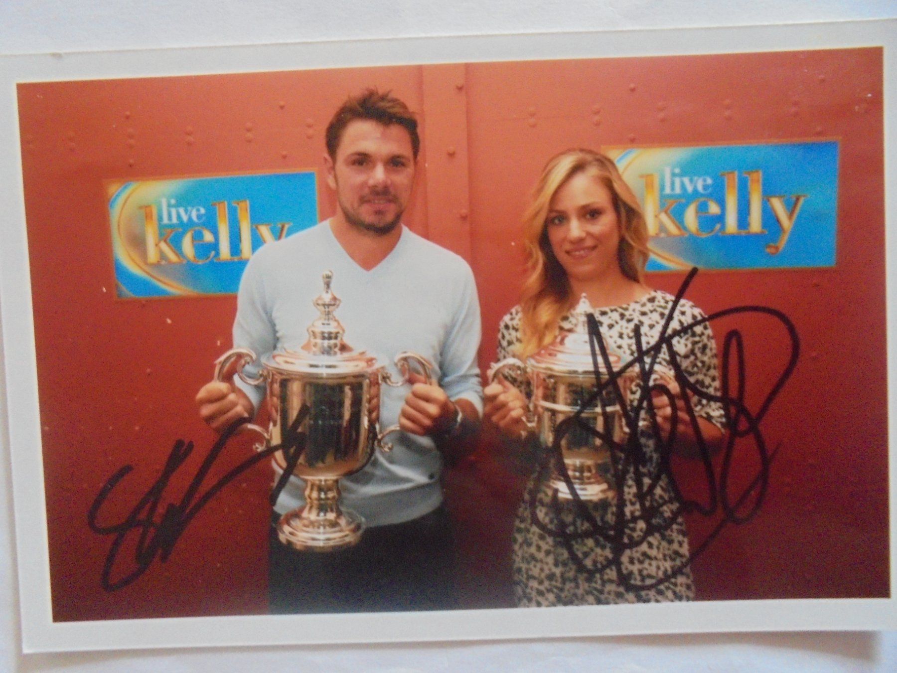 Autografi: US Open 2016, rare autographe vainqueurs Wawrinka + Kerber – Usato da Eclépens venduto da Consuelo