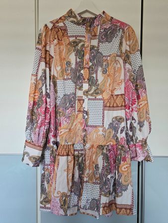 ​😍 Retro Patchwork Kleid - L - Paisley / 70s-Vibes