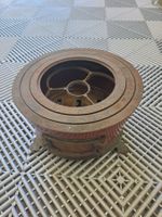 Antique Camping Kohle Kocher, drei verschiedene Pfannenringe
