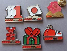 PIN, SAMMLUNG VON 6 MÖBEL PFISTER PINS